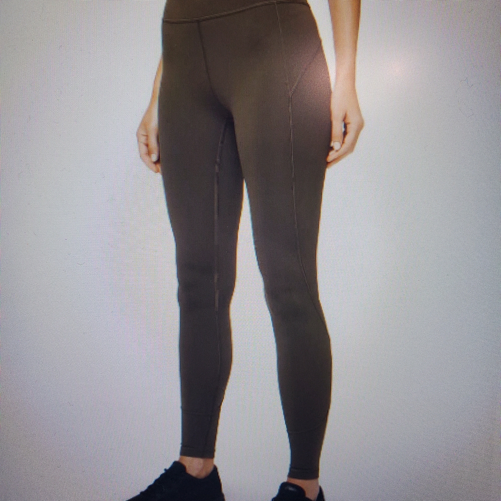 Lululemon In Movement Dark Olive Sz 2 28in Leggings